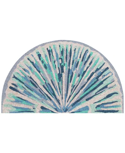 Liora Manne Natura Scallop 1'6"x2'6" Area Rug In Aqua