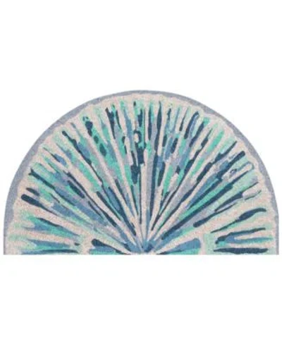 Liora Manne Natura Scallop Rug Collection In Aqua