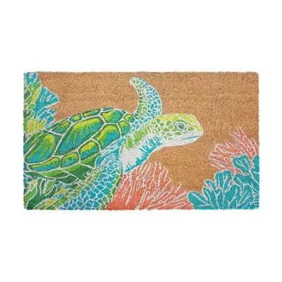 Liora Manne Natura Seaturtle Indoor/outdoor Mat In Multi