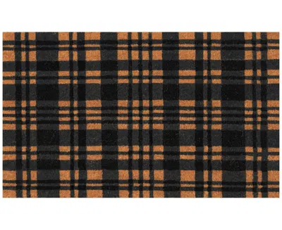 Liora Manne Natura Tartan 1'6"x2'6" Area Rug In Black