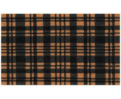 Liora Manne Natura Tartan Rug Collection In Black