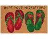 Liora Manne Natura Wipe Your Mistletoes Rug Collection In Tan