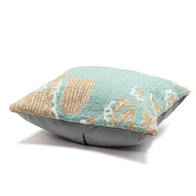 Liora Manne Outdoor Square Pillow Cover & Insert In Blue