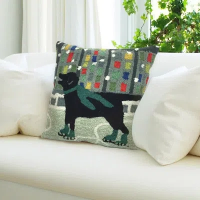 Liora Manne Outdoor Square Pillow Cover & Insert In Green