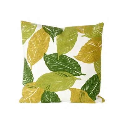 Liora Manne Outdoor Square Pillow Cover & Insert In Green