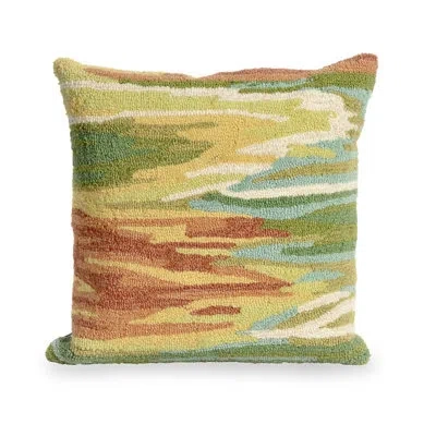 Liora Manne Outdoor Square Pillow Cover & Insert In Green