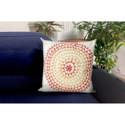 Liora Manne Outdoor Square Pillow Cover & Insert In Ivory