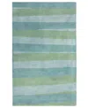 Liora Manne Piazza 7281 Stripes Sea Breeze 2'3" X 8' Runner Area Rug In Sea Breeze