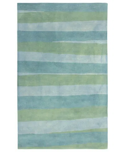Liora Manne Piazza 7281 Stripes Sea Breeze 2'3" X 8' Runner Area Rug