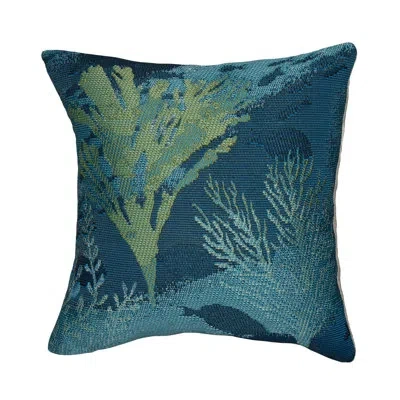Liora Manne Polyester Indoor/outdoor Pillow Cover And Insert In Blue,green