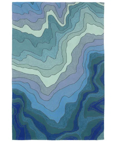 Liora Manne Ravella 2267 Mykonos Blue 5' X 7'6" Indoor/outdoor Area Rug