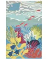 Liora Manne Ravella 2275 Ocean View Blue 3'6" X 5'6" Indoor/outdoor Area Rug In Blue