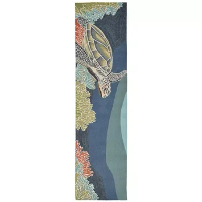 Liora Manne Ravella Akumal Runner In Blue