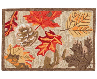 Liora Manne Ravella Falling Leaves 2'x3' Area Rug In Moss