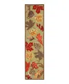 Liora Manne Ravella Falling Leaves Runner Area Rug, 2' X 8' In Moss