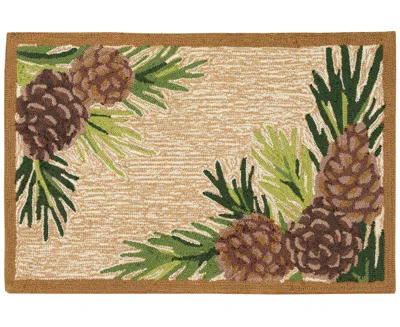 Liora Manne Ravella Forest Border 2'x3' Area Rug In Tan