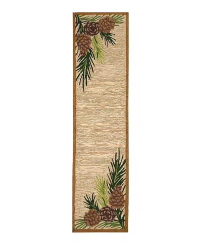 Liora Manne Ravella Forest Border Runner Area Rug, 2' X 8' In Natural