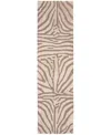 Liora Manne Ravella Zebra 2'x8' Runner Area Rug In Brown