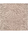 Liora Manne Ravella Zebra 8'x8' Square Area Rug In Brown