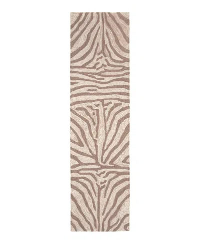 Liora Manne Ravella Zebra Runner Area Rug, 2' X 8' In Brown