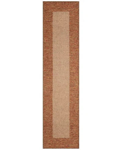 Liora Manne Roma Border 1'11"x7'6" Runner Area Rug In Brown