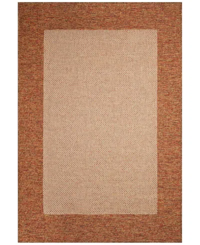 Liora Manne Roma Border 5'3"x7'3" Area Rug In Brown