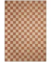Liora Manne Roma Checkerboard 5'3"x7'3" Area Rug In Rust