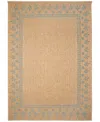 Liora Manne Sahara Block Print Border 5'3" X 7'3" Outdoor Area Rug In Turquoise
