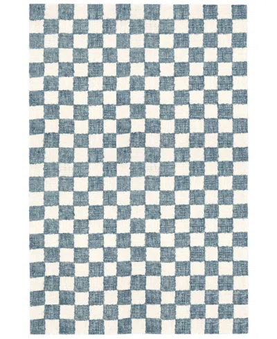 Liora Manne Savannah Checkerboard 8'3"x11'6" Area Rug In Blue