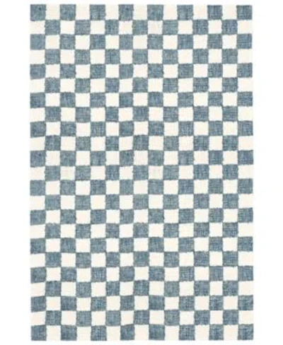 Liora Manne Savannah Checkerboard Rug Collection In Blue