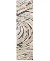 Liora Manne Savoy Big Wave 2'x7'6" Runner Area Rug In Blue