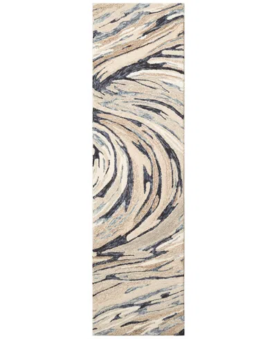 Liora Manne Savoy Big Wave 2'x7'6" Runner Area Rug In Blue