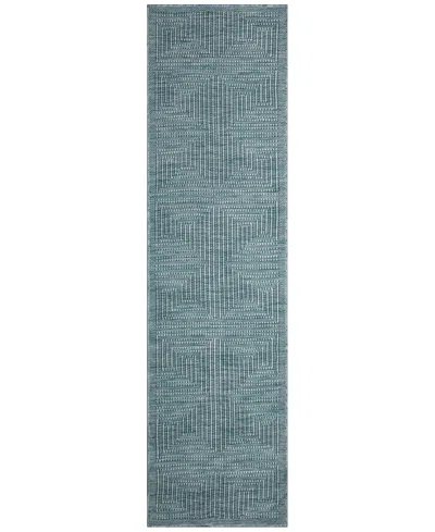 Liora Manne Soleil Maize 1'11"x7'6" Runner Area Rug In Aqua