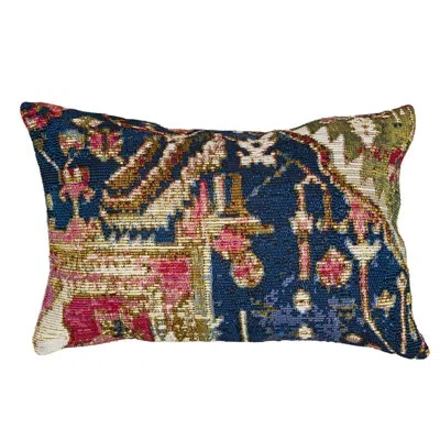 Liora Manne Square Pillow Cover & Insert In Blue;red;gold