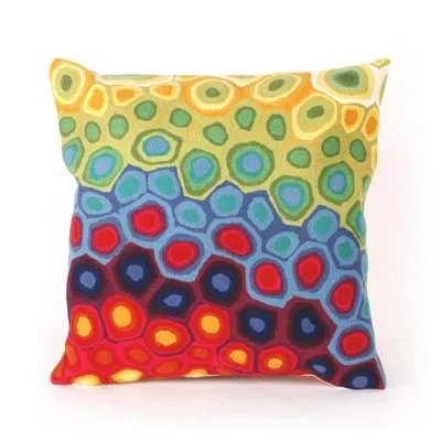 Liora Manne Swirl Outdoor Square Pillow Cover & Insert