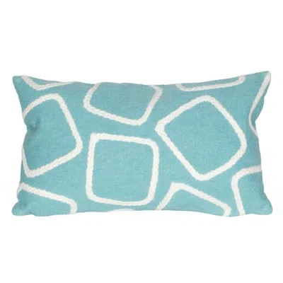 Liora Manne Vision I Outdoor Rectangular Pillow Cover & Insert In Aqua