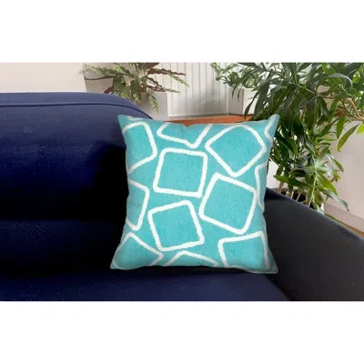 Liora Manne Vision I Outdoor Square Pillow Cover & Insert In Aqua