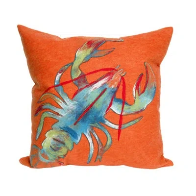 Liora Manne Vision Ii Lobster Throw Pillow In Orange