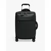 Lipault Black Lost In Berlin Rubber-effect 4-wheel Cabin Suitcase 55cm In Black