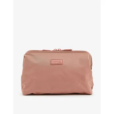 Lipault Toilet Kit Shell Toiletry Bag In Rosewood