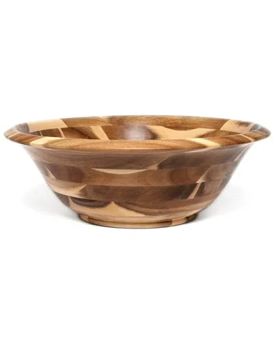Lipper International Acacia 14 Flared Bowl In Brown