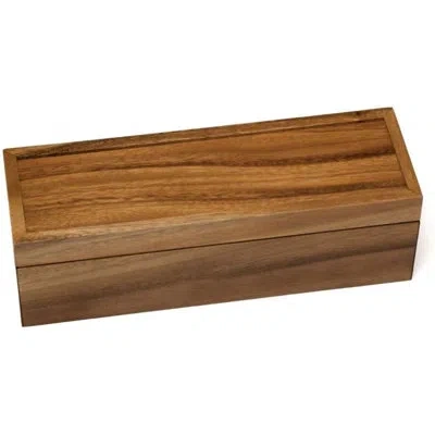 Lipper International Acacia 4 Sections Tea Box In Natural