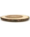 Lipper International Acacia Bark Slab Lazy Susan In Brown