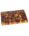 Lipper International Acacia End Grain Chopping Block With Inset Handles In Brown