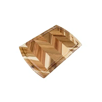 Lipper International Acacia Herringbone Cutting / Serve Board