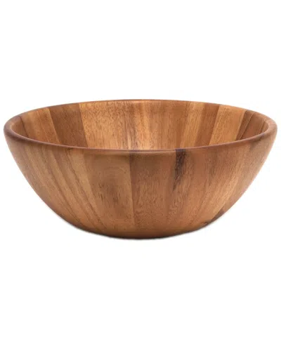 Lipper International Acacia Large Round Flair Bowl In Brown