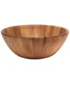 Lipper International Acacia Large Round Flair Bowl In Brown