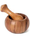 Lipper International Acacia Mortar & Pestle In Brown