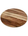 Lipper International Acacia Natural Finish Grand Turntable 20 In Brown