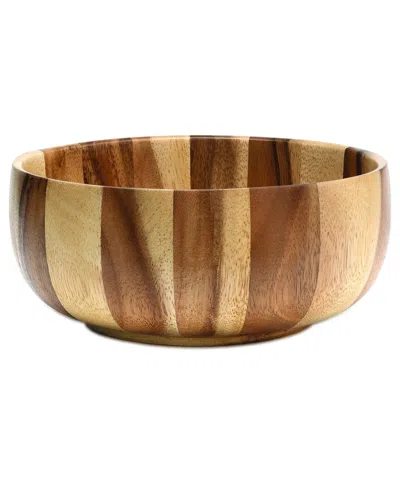 Lipper International Acacia Sunburst Salad-for-one Bowl In Brown